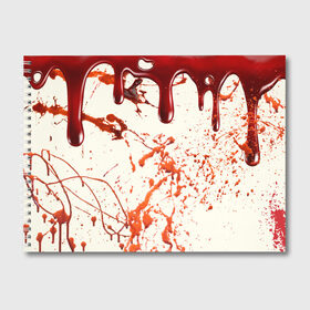 Альбом для рисования с принтом Стекающая кровь в Тюмени, 100% бумага
 | матовая бумага, плотность 200 мг. | 2020 | blood | halloween | капли | кровавый | кровь | пятна | следы | стекающая | хэллоуин | хэлоуин