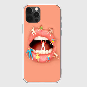 Чехол для iPhone 12 Pro Max с принтом LIPS PARTY в Тюмени, Силикон |  | dolls | girl | lips | mouth | party | small | вечеринка | губы | девушка | куклы | маленький | рот | человечки