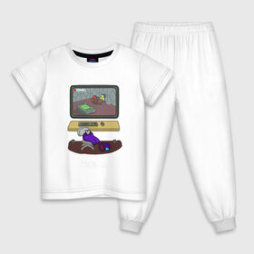 Детская пижама хлопок с принтом AMONG US в Тюмени, 100% хлопок |  брюки и футболка прямого кроя, без карманов, на брюках мягкая резинка на поясе и по низу штанин
 | among us | brawl stars | fall guys | game | impostor | steam | импостор | эмонг ас