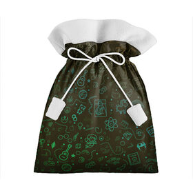 Подарочный 3D мешок с принтом Иконпак в Тюмени, 100% полиэстер | Размер: 29*39 см | гитара | джойстик | единорог | иконки | кубики | лего | мона лиза