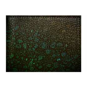 Обложка для студенческого билета с принтом Иконпак в Тюмени, натуральная кожа | Размер: 11*8 см; Печать на всей внешней стороне | Тематика изображения на принте: гитара | джойстик | единорог | иконки | кубики | лего | мона лиза