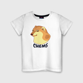 Детская футболка хлопок с принтом Чимс в Тюмени, 100% хлопок | круглый вырез горловины, полуприлегающий силуэт, длина до линии бедер | chemps | chems | doge | dogo | дог | доге | доке и чимс | чимс | чимс доге