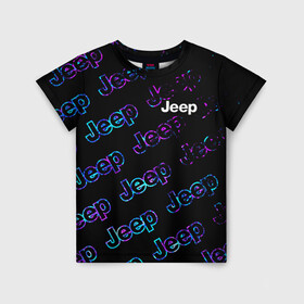 Детская футболка 3D с принтом JEEP / Джип в Тюмени, 100% гипоаллергенный полиэфир | прямой крой, круглый вырез горловины, длина до линии бедер, чуть спущенное плечо, ткань немного тянется | auto | jeep | logo | moto | symbol | авто | автомобиль | гонки | джип | знак | лого | логотип | логотипы | марка | машина | мото | символ | символы
