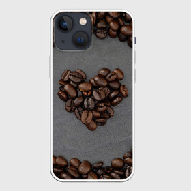 Чехол для iPhone 13 mini с принтом Люблю кофе в Тюмени,  |  | бариста | зерна | кофе | любитель кофе