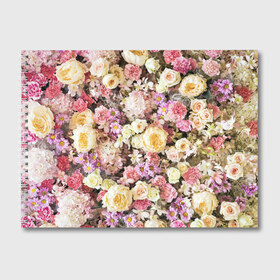 Альбом для рисования с принтом Цветочки в Тюмени, 100% бумага
 | матовая бумага, плотность 200 мг. | розы | хризантемы. | цветочки | цветочная компазиция | цветы