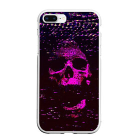 Чехол для iPhone 7Plus/8 Plus матовый с принтом Phonk Skull в Тюмени, Силикон | Область печати: задняя сторона чехла, без боковых панелей | 90 | 90 е | hip hop | music | phonk | phonk memphis | phonk rap | phonk skull | rap | skull | trap | vhs | девяностые | музыка | музыка фонк | помехи | реп | рэп | треп | трэп | флекс | фонк | фонк мемфис | фонк реп | фонк рэп | хип хоп | чере