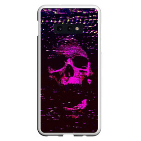 Чехол для Samsung S10E с принтом Phonk Skull в Тюмени, Силикон | Область печати: задняя сторона чехла, без боковых панелей | 90 | 90 е | hip hop | music | phonk | phonk memphis | phonk rap | phonk skull | rap | skull | trap | vhs | девяностые | музыка | музыка фонк | помехи | реп | рэп | треп | трэп | флекс | фонк | фонк мемфис | фонк реп | фонк рэп | хип хоп | чере