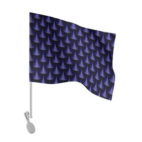 Флаг для автомобиля с принтом Scales в Тюмени, 100% полиэстер | Размер: 30*21 см | abstraction | illusion | pattern | purple | scales | shapes | shimmer | texture | waves | абстракция | волны | иллюзия | паттерн | переливаеться | текстура | фиолетовый | формы | чешуя