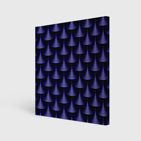 Холст квадратный с принтом Scales в Тюмени, 100% ПВХ |  | abstraction | illusion | pattern | purple | scales | shapes | shimmer | texture | waves | абстракция | волны | иллюзия | паттерн | переливаеться | текстура | фиолетовый | формы | чешуя