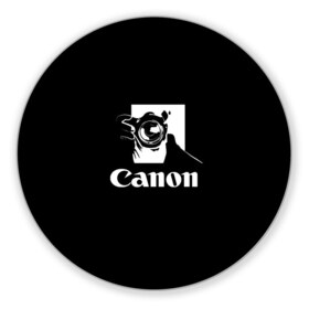 Коврик для мышки круглый с принтом Canon в Тюмени, резина и полиэстер | круглая форма, изображение наносится на всю лицевую часть | canon | кэнон | линза | снимок | фото | фотоаппарат | фотограф | фотографер | фотография | фоточки