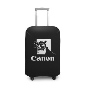 Чехол для чемодана 3D с принтом Canon в Тюмени, 86% полиэфир, 14% спандекс | двустороннее нанесение принта, прорези для ручек и колес | canon | кэнон | линза | снимок | фото | фотоаппарат | фотограф | фотографер | фотография | фоточки