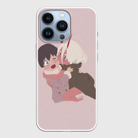 Чехол для iPhone 13 Pro с принтом ZERO TWO AND HIRO CUTE в Тюмени,  |  | Тематика изображения на принте: anime | children | kiss | waifu | zero two | аниме | аска | вайфу | герой | дети | евангелион | зеро ту | любимый во франксе | манга | отаку | поцелуй | хиро