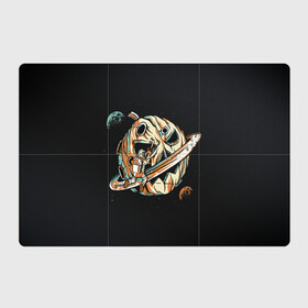 Магнитный плакат 3Х2 с принтом Halloween in Cosmos в Тюмени, Полимерный материал с магнитным слоем | 6 деталей размером 9*9 см | cosmos | день космонавтики | звезды | космонавт | космос | луна | небо | орбита | тыква | хеллоуин | юрий гагарин