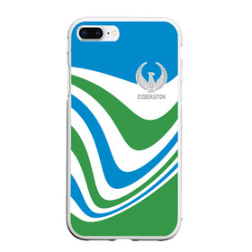 Чехол для iPhone 7Plus/8 Plus матовый с принтом Узбекистан в Тюмени, Силикон | Область печати: задняя сторона чехла, без боковых панелей | Тематика изображения на принте: 