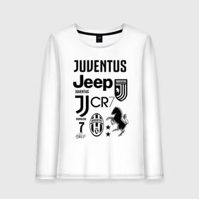 Женский лонгслив хлопок с принтом JUVENTUS в Тюмени, 100% хлопок |  | cristiano ronaldo | fc juventus | juventus | криштиану роналду. | фк ювентус | футбол | футбольный клуб | ювентус