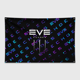 Флаг-баннер с принтом EVE ECHOES ИВ ЭХО в Тюмени, 100% полиэстер | размер 67 х 109 см, плотность ткани — 95 г/м2; по краям флага есть четыре люверса для крепления | echo | echoes | eve | game | games | logo | online | space | ев онлайн | ев эхо | еве | ив онлайн | ив эхо | игра | игры | космос | лого | логотип | логотипы | онлайн | символ | символы | эхо | эхос