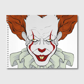 Альбом для рисования с принтом Оно в Тюмени, 100% бумага
 | матовая бумага, плотность 200 мг. | clown | halloween | it | pennywise | клоун | оно | пеннивайз | хэллоуин