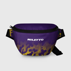 Поясная сумка 3D с принтом НИЛЕТТО / Niletto в Тюмени, 100% полиэстер | плотная ткань, ремень с регулируемой длиной, внутри несколько карманов для мелочей, основное отделение и карман с обратной стороны сумки застегиваются на молнию | hip | hop | logo | music | nileto | niletto | rap | знак | лого | логотип | логотипы | любимка | музыка | музыкант | нилето | нилетто | рэп | символ | символы | хип | хоп
