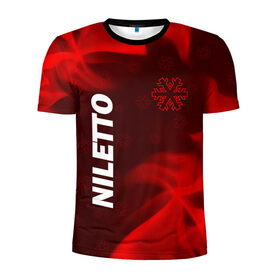 Мужская футболка 3D спортивная с принтом НИЛЕТТО / Niletto в Тюмени, 100% полиэстер с улучшенными характеристиками | приталенный силуэт, круглая горловина, широкие плечи, сужается к линии бедра | hip | hop | logo | music | nileto | niletto | rap | знак | лого | логотип | логотипы | любимка | музыка | музыкант | нилето | нилетто | рэп | символ | символы | хип | хоп