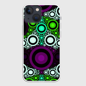 Чехол для iPhone 13 mini с принтом Geckster в Тюмени,  |  | abstraction | circles | colorful | pattern | patterns | rings | shapes | texture | абстракция | кольца | круги | паттерн | разноцветный | текстура | узоры | формы