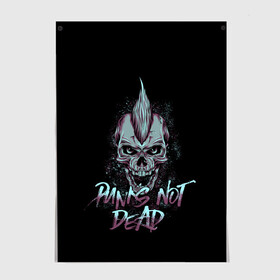 Постер с принтом PUNKS NOT DEAD в Тюмени, 100% бумага
 | бумага, плотность 150 мг. Матовая, но за счет высокого коэффициента гладкости имеет небольшой блеск и дает на свету блики, но в отличии от глянцевой бумаги не покрыта лаком | anarchy | dead | musick | punk | rock | skull | анархия | музыка | панк | рок | череп