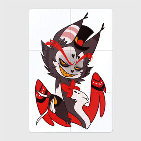 Магнитный плакат 2Х3 с принтом Хаск в Тюмени, Полимерный материал с магнитным слоем | 6 деталей размером 9*9 см | арт | демон | кошачий демон | крылатый демон | пернатый демон | рисунок | хаск