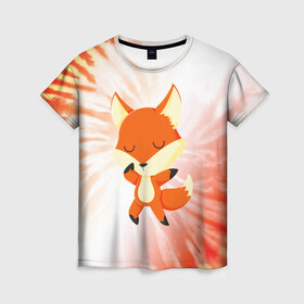 Женская футболка 3D с принтом ЛИСИЧКА / FOXY в Тюмени, 100% полиэфир ( синтетическое хлопкоподобное полотно) | прямой крой, круглый вырез горловины, длина до линии бедер | animals | fox | foxes | foxy | ginger | животные | лис | лиса | лисенок | лисий | лисица | лисицы | лисичка | лисички | лисы | лисята | оранжевый