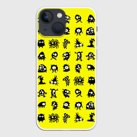 Чехол для iPhone 13 mini с принтом монстры в Тюмени,  |  | веселые | монстры | паттерн | позитив | смешные | хэллоуин