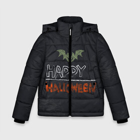 Зимняя куртка для мальчиков 3D с принтом Bat and Happy Hallowen в Тюмени, ткань верха — 100% полиэстер; подклад — 100% полиэстер, утеплитель — 100% полиэстер | длина ниже бедра, удлиненная спинка, воротник стойка и отстегивающийся капюшон. Есть боковые карманы с листочкой на кнопках, утяжки по низу изделия и внутренний карман на молнии. 

Предусмотрены светоотражающий принт на спинке, радужный светоотражающий элемент на пуллере молнии и на резинке для утяжки | bat | halloween | hallowen | halowen | helloween | pumpkin | день всех святых | летучая мышь | тыква | халовен | халовин | хеллуин