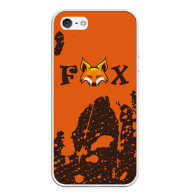 Чехол для iPhone 5/5S матовый с принтом FOX в Тюмени, Силикон | Область печати: задняя сторона чехла, без боковых панелей | Тематика изображения на принте: animals | fox | foxes | foxy | ginger | животные | лис | лиса | лисенок | лисий | лисица | лисицы | лисичка | лисички | лисы | лисята | оранжевый