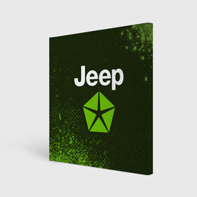 Холст квадратный с принтом JEEP / Джип в Тюмени, 100% ПВХ |  | auto | jeep | logo | moto | symbol | авто | автомобиль | гонки | джип | знак | лого | логотип | логотипы | марка | машина | мото | символ | символы