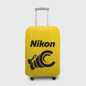 Чехол для чемодана 3D с принтом Никон в Тюмени, 86% полиэфир, 14% спандекс | двустороннее нанесение принта, прорези для ручек и колес | nikon | камера | никон | объектив | снимок | фото | фотоаппарат | фотограф | фотографер | фоточки