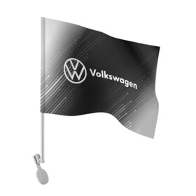 Флаг для автомобиля с принтом VOLKSWAGEN / Фольксваген в Тюмени, 100% полиэстер | Размер: 30*21 см | auto | logo | moto | symbol | volkswagen | авто | автомобиль | гонки | знак | лого | логотип | логотипы | марка | машина | мото | символ | символы | фольксваген