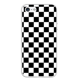 Чехол для iPhone 5/5S матовый с принтом Шахматка в Тюмени, Силикон | Область печати: задняя сторона чехла, без боковых панелей | абстракция | в клетку | игра | клетка | клеточка | тренд | черно белая | черно белая клетка | шахматка | шахматная клетка | шахматы