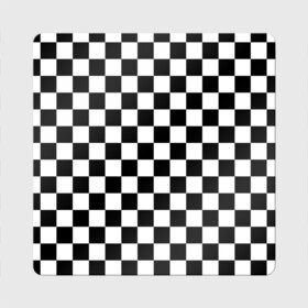 Магнит виниловый Квадрат с принтом Шахматка в Тюмени, полимерный материал с магнитным слоем | размер 9*9 см, закругленные углы | абстракция | в клетку | игра | клетка | клеточка | тренд | черно белая | черно белая клетка | шахматка | шахматная клетка | шахматы