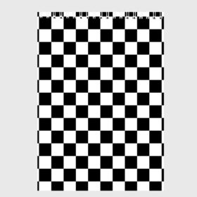 Скетчбук с принтом Шахматка в Тюмени, 100% бумага
 | 48 листов, плотность листов — 100 г/м2, плотность картонной обложки — 250 г/м2. Листы скреплены сверху удобной пружинной спиралью | абстракция | в клетку | игра | клетка | клеточка | тренд | черно белая | черно белая клетка | шахматка | шахматная клетка | шахматы