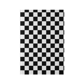 Обложка для паспорта матовая кожа с принтом Шахматка в Тюмени, натуральная матовая кожа | размер 19,3 х 13,7 см; прозрачные пластиковые крепления | Тематика изображения на принте: абстракция | в клетку | игра | клетка | клеточка | тренд | черно белая | черно белая клетка | шахматка | шахматная клетка | шахматы