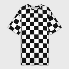 Платье-футболка 3D с принтом Шахматка в Тюмени,  |  | абстракция | в клетку | игра | клетка | клеточка | тренд | черно белая | черно белая клетка | шахматка | шахматная клетка | шахматы