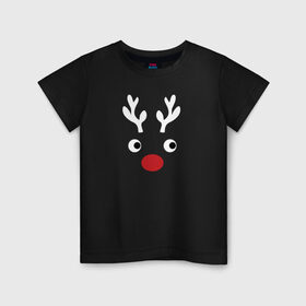 Детская футболка хлопок с принтом Deer Papa в Тюмени, 100% хлопок | круглый вырез горловины, полуприлегающий силуэт, длина до линии бедер | 2020 | family look | merry christmas | new year | год крысы | зима | новый год | праздник | рождество | фэмили лук