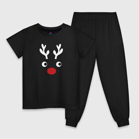 Детская пижама хлопок с принтом Deer Papa в Тюмени, 100% хлопок |  брюки и футболка прямого кроя, без карманов, на брюках мягкая резинка на поясе и по низу штанин
 | Тематика изображения на принте: 2020 | family look | merry christmas | new year | год крысы | зима | новый год | праздник | рождество | фэмили лук