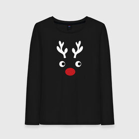 Женский лонгслив хлопок с принтом Deer Papa в Тюмени, 100% хлопок |  | 2020 | family look | merry christmas | new year | год крысы | зима | новый год | праздник | рождество | фэмили лук