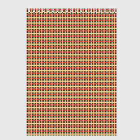 Скетчбук с принтом в клетку в Тюмени, 100% бумага
 | 48 листов, плотность листов — 100 г/м2, плотность картонной обложки — 250 г/м2. Листы скреплены сверху удобной пружинной спиралью | 