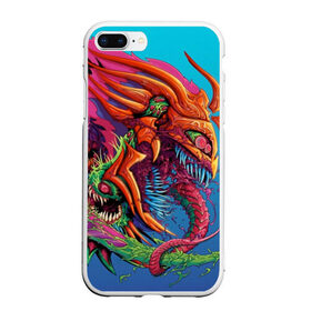 Чехол для iPhone 7Plus/8 Plus матовый с принтом HyperBeast в Тюмени, Силикон | Область печати: задняя сторона чехла, без боковых панелей | counter strike | cs | cs go | cs go hyperbeast | csgo | game | howl | hyper beast | hyper beast 2020 | hyperbeast | вой | гипер бист | гипер бист 2020 | го | дракон | игра cs go | контр страйк | контра | кс | оружие кс го | скин