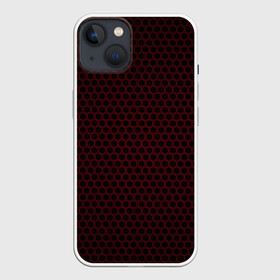 Чехол для iPhone 13 с принтом Red mesh в Тюмени,  |  | abstraction | dark | hexagon | mesh | red | red mesh | shape | texture | абстракция | красная сетка | красный | сетка | текстура | темный | форма | шестиугольник