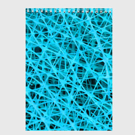 Скетчбук с принтом GARD$ER в Тюмени, 100% бумага
 | 48 листов, плотность листов — 100 г/м2, плотность картонной обложки — 250 г/м2. Листы скреплены сверху удобной пружинной спиралью | abstraction | acidic | blue | lines | mesh | shapes | surface | texture | абстракция | кислотный | линии | поверхность | сетка | текстура | формы