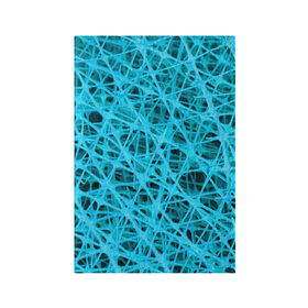 Обложка для паспорта матовая кожа с принтом GARD$ER в Тюмени, натуральная матовая кожа | размер 19,3 х 13,7 см; прозрачные пластиковые крепления | Тематика изображения на принте: abstraction | acidic | blue | lines | mesh | shapes | surface | texture | абстракция | кислотный | линии | поверхность | сетка | текстура | формы