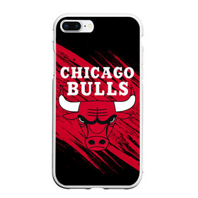 Чехол для iPhone 7Plus/8 Plus матовый с принтом Чикаго Буллз в Тюмени, Силикон | Область печати: задняя сторона чехла, без боковых панелей | Тематика изображения на принте: bulls | chicago | chicago bulls | nba | баскетбол | буллз | нба | чикаго | чикаго буллз