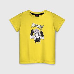 Детская футболка хлопок с принтом Ронда Роузи в Тюмени, 100% хлопок | круглый вырез горловины, полуприлегающий силуэт, длина до линии бедер | без | бои | бойцы | правил | спорт