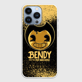 Чехол для iPhone 13 Pro с принтом Bendy And The Ink Machine в Тюмени,  |  | Тематика изображения на принте: bendy | bendy and the ink machine | бенди | бени | бенни | бэнди | детская | детям | игра | капли | компьютерная игра | краска | машина | подтеки | ужастик | чернила | чернильная