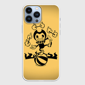 Чехол для iPhone 13 Pro Max с принтом Bendy And The Ink Machine в Тюмени,  |  | bendy | bendy and the ink machine | бенди | бени | бенни | бэнди | детская | детям | игра | капли | компьютерная игра | краска | машина | подтеки | ужастик | чернила | чернильная